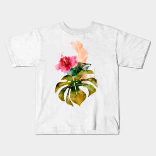 Relaxing Tropical Spa Watercolor Kids T-Shirt